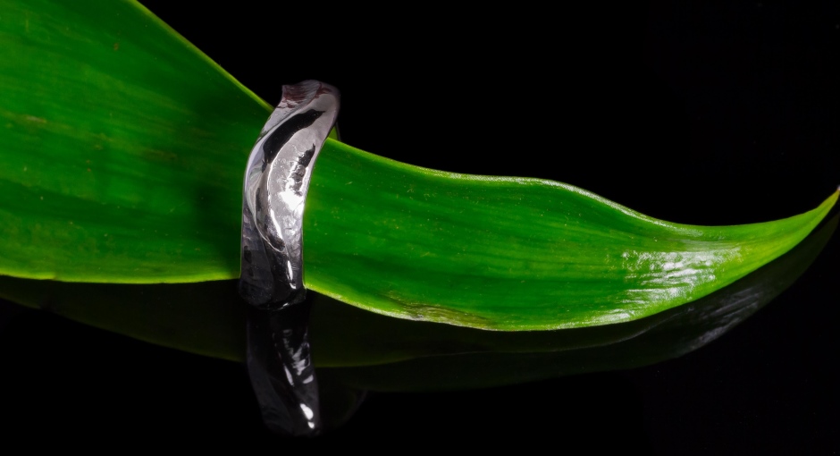 Platinum wedding ring.