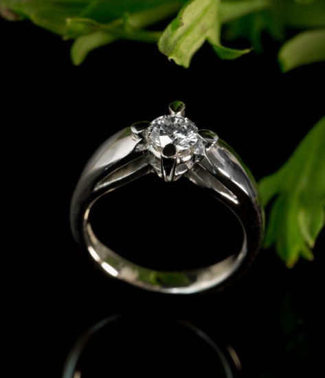 Platinum diamond engagement ring